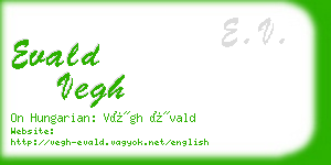 evald vegh business card